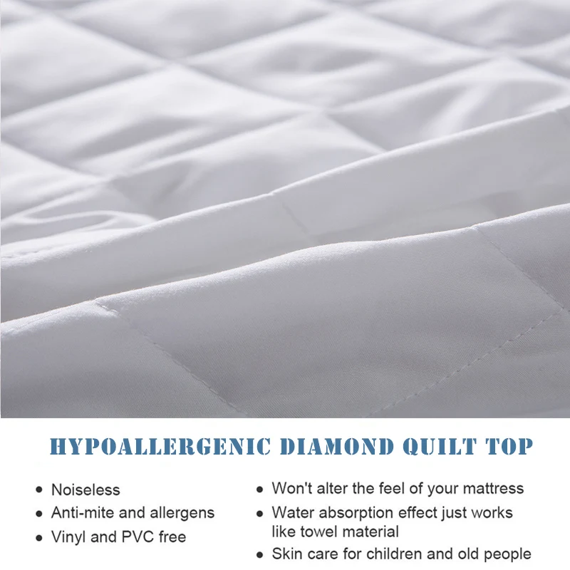 Quilt Padding Waterproof Mattress Cover Fitted Mattress Protector Colchao Waterproof Sheet Bed Protector