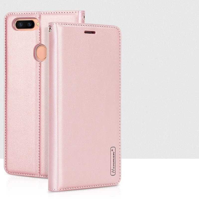 Genuine Hanman for OPPO R15 Business Style Leather Wallet Case with Silicon Back Cover Magnetic Close Card Slot | Мобильные телефоны