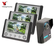 Yobang Security- 7″ Intercom Door Station with Door Bell Camera Door Phone Intercom System IR Camera Doorbell Kit for Apartment