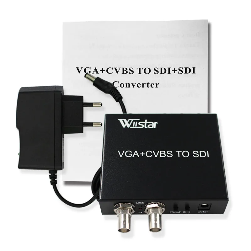 Wiistar VGA AV в SDI конвертер адаптер Aideo Vonverter SCALER 1080 P процессор изображений дистанционное управление 1080 p