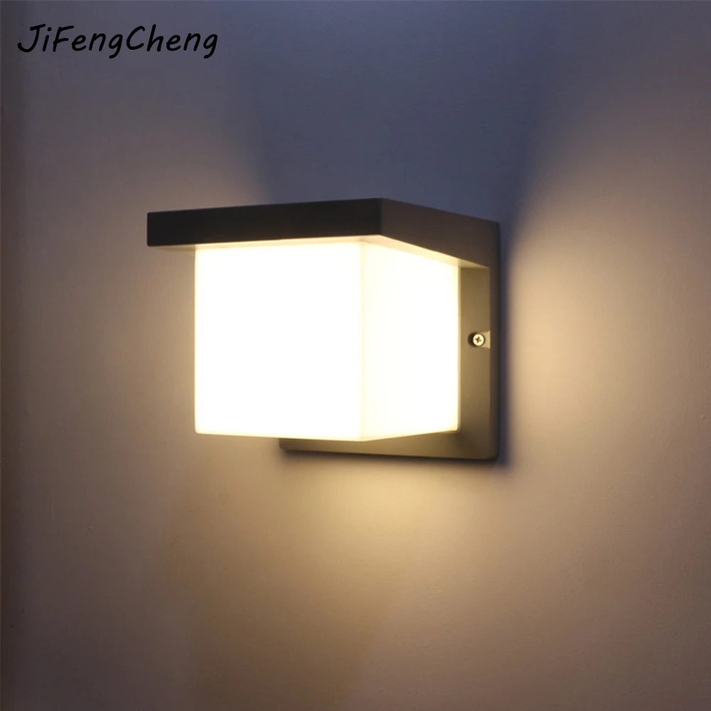 

JIFENGCHENG Outdoor Waterproof Wall Lamp LED Modern Simple Front Courtyard Wall Balcony Aisle Wall Lamp Luminaria