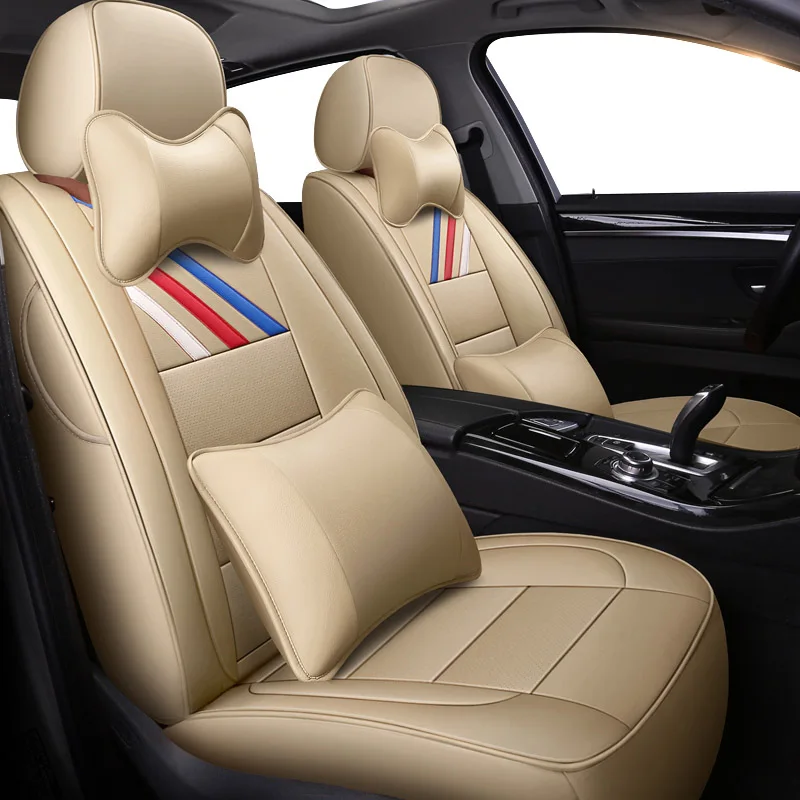 Kadulee Натуральная кожа сиденья для mercedes w203 bmw e36 e46 f10 audi a3 Jaguar xf Chrysler 300c для Lexus rx Renault - Название цвета: beige VTI