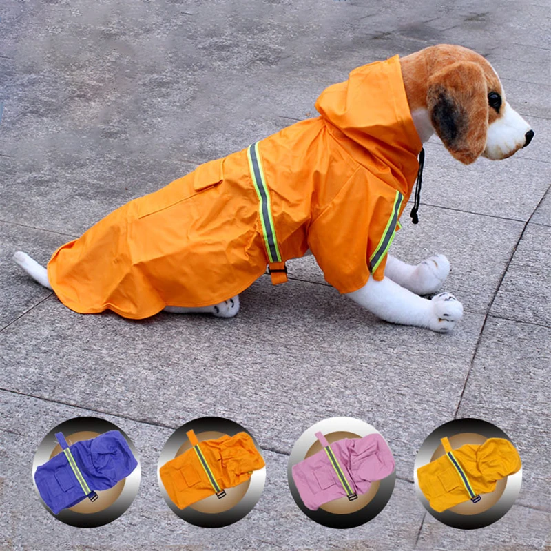 

Pet Dog Raincoat For Dogs Waterproof Rain Coat Reflective Dog Raincoat Puppy Clothes For Small Medium Large Dogs Labrador s-5xl