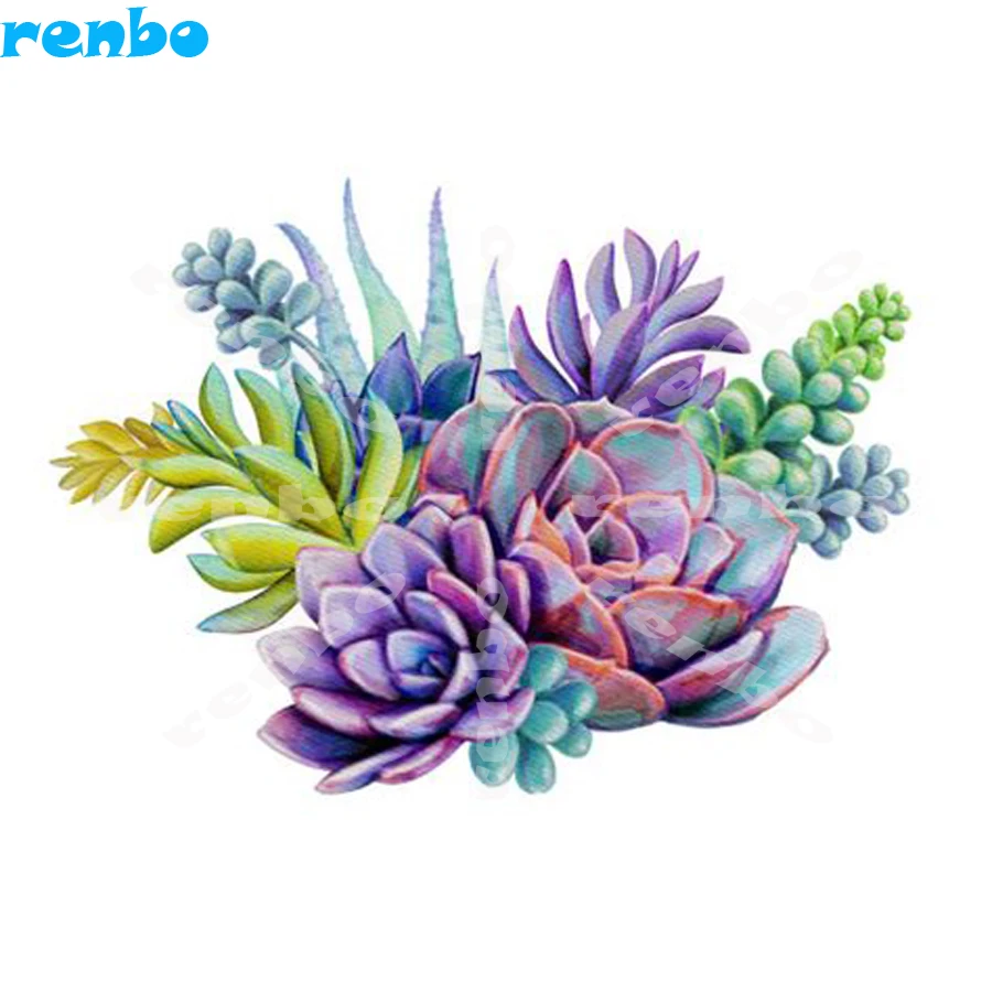 

Home Decor 5D DIY Diamond Painting Cactus Green leaves 3D Full Square resin Diamond Embroidery Cross Stitch Mosaic Wall arts A34