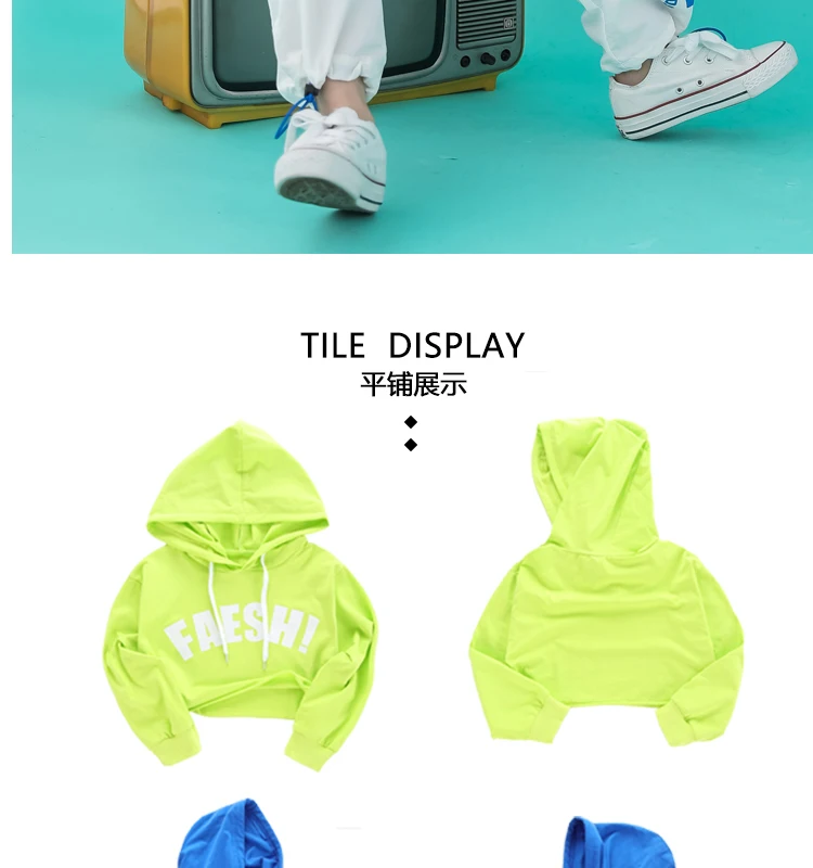 Toddler summer girls sets hip hop hoodie kids  dance costumes jazz summer baby girls clothing set children's clothing 160 140 (14)