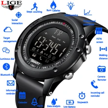 2019New Smart Watch digital watch Men Bluetooth Pedometer Waterproof Digital LED Electronics Sport Watch for Android ios+Box