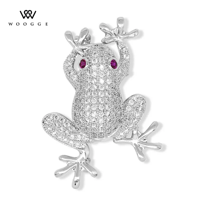 

2018 Fashion Jewelry High Quality Korean Toad Frog Crystal Rhinestone Brooch Broches Vintage Large Animal Brooches For Women Men