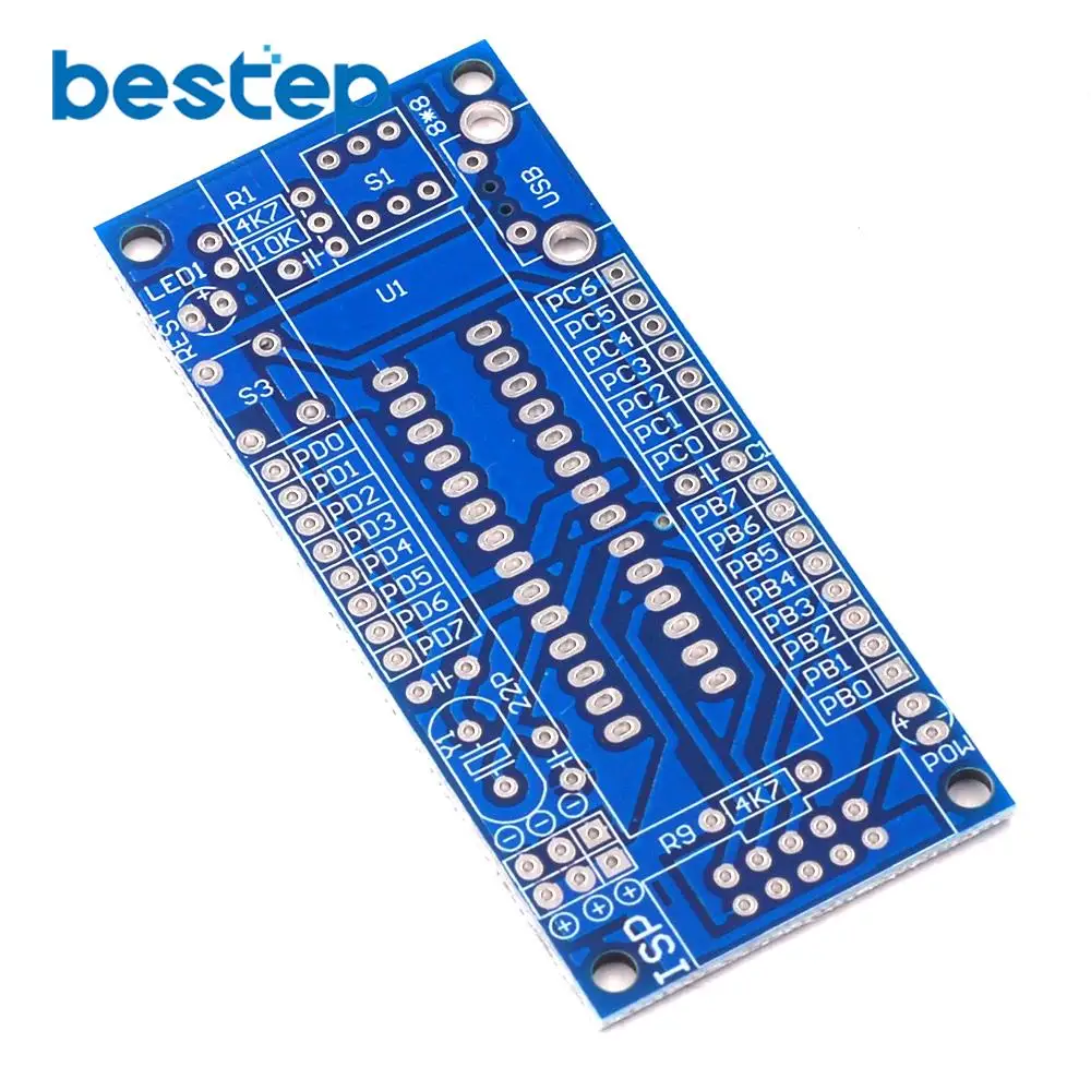 Горячая продажа DIY Kit ATmega8 ATmega48 AVR минимальная система макетная плата миниатюрный