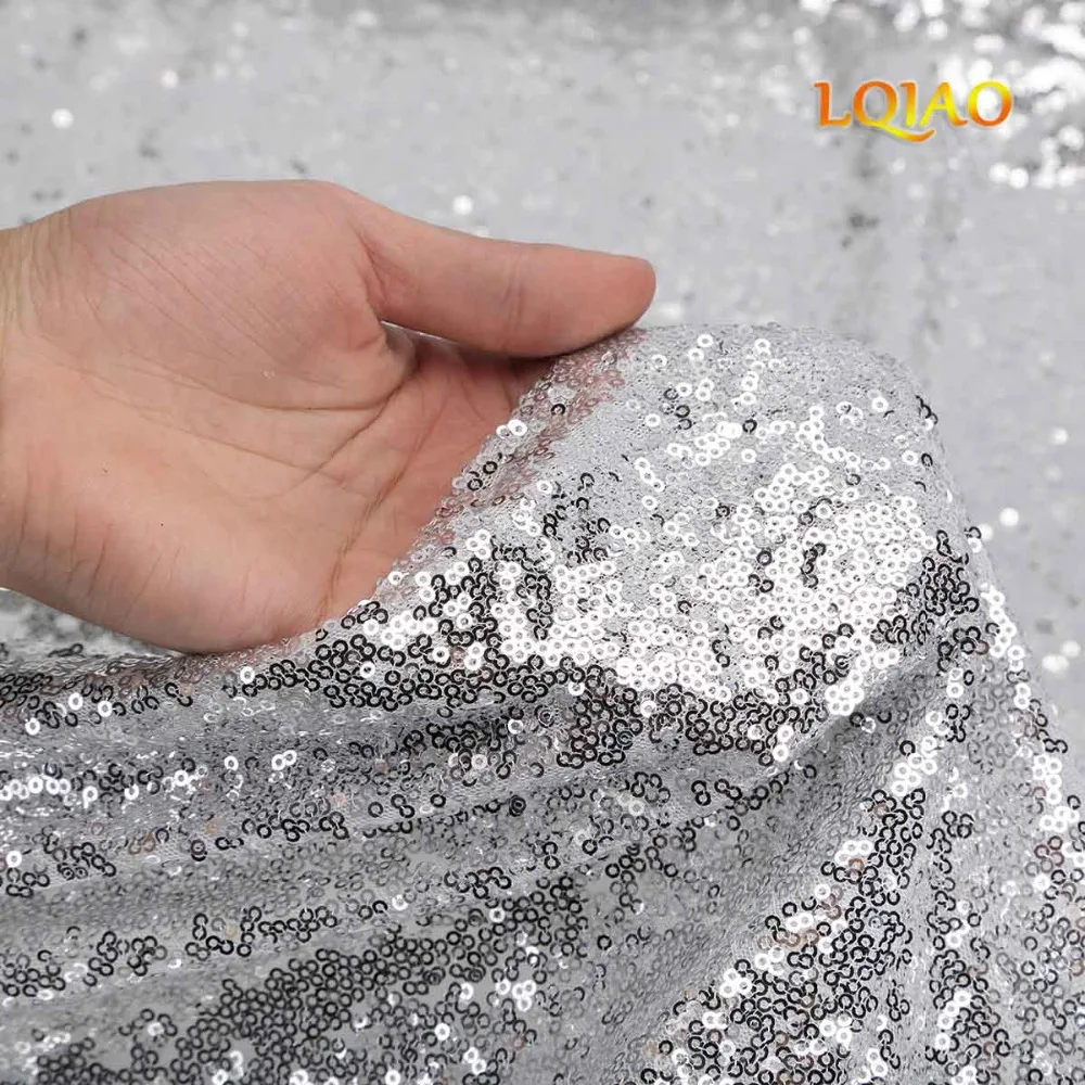 Silver Sequin Curtain Backdrop-007