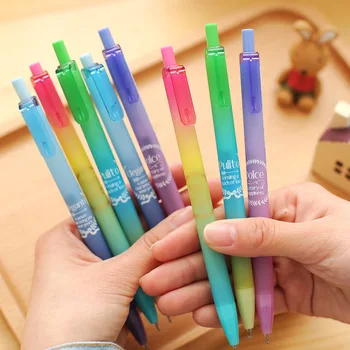 

4 Pcs Beautiful Dreamy Colors Gel Pen Black Ink Pens Stationery Office Accessories School Supplies