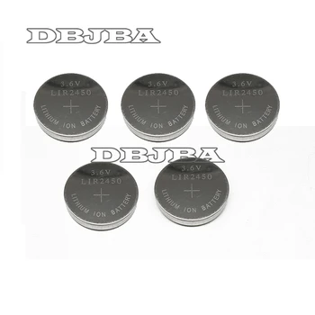 

5pcs/pack 3.6V LIR2450 Rechargeable Batteries 120mAh 500 Times Recycling Lithium Coin Cell Button Battery Replaced CR2450