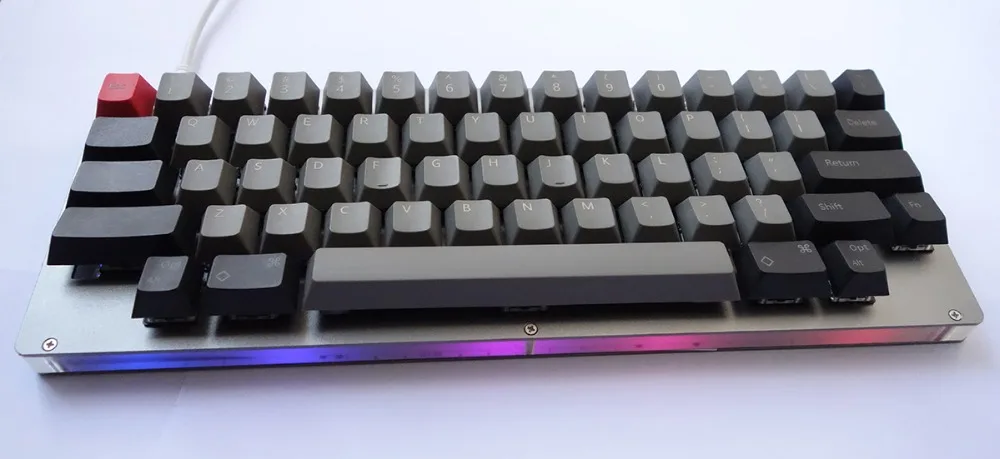 HHKB механическая клавиатура Gateron Cherry MX переключатели ЧПУ Алюминиевый Чехол пластина GH60 PCBA Al Feet USB кабель QMK программируемый