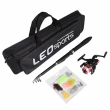 Высококачественная летняя Удочка комбо 1,6 м спиннинговая телескопическая удочка с рыболовной катушкой крючок с наживкой