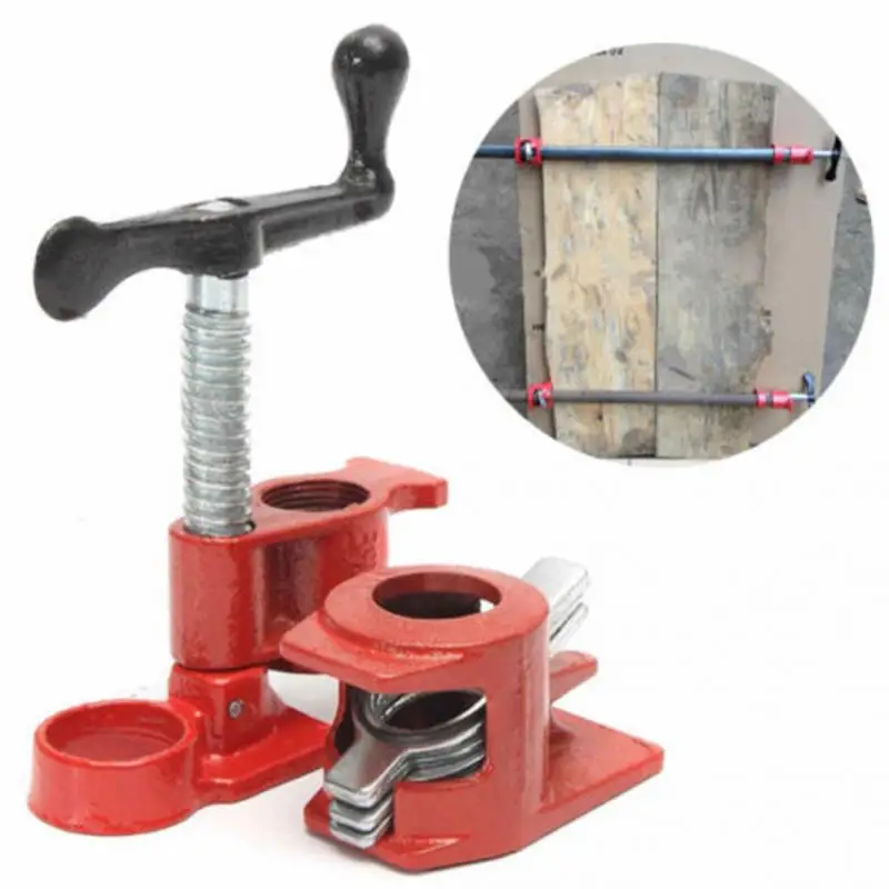 

Pipe Clamp T Handle Wood Gluing Sturdy Cast Iron Carpenter Fixture Woodworking Cast Iron pipe clamp