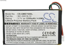 Cameron sino bateria de 1250mah 361-00019-12 para garmin edge 605, 705
