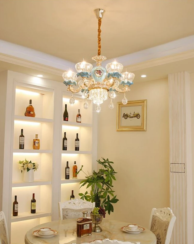 Lustre de Cristal para Sala Lustre de Cristal Conduziu a Lâmpada do Teto Luxo Estar Clássico Luminárias Quarto Lâmpada Ouro Cristal 4 clássico lustre de cristal luminárias quarto lâmpada