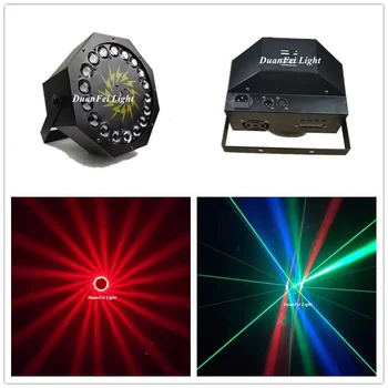 

4lot 18x9w par led dmx stage dj laser light rgb par disco effect 2in1 Wash + Laser Dj Light