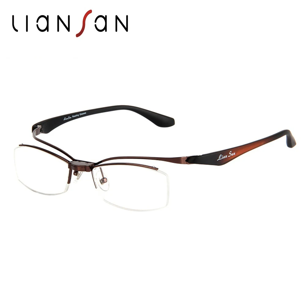 

LianSan Vintage Retro Alloy Adjustable Eyewear Half-rim Reading Glasses Women Men Brand Designer Presbyopia Hyperopia L3802