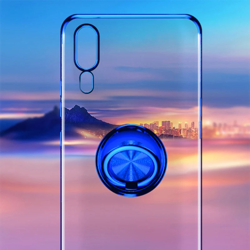 Elecplating Soft Cases for Huawei P30 Pro 30Pro P20 Lite Nova 4 4e 3e Case Invisible Finger Ring Cover for Huawei Mate 20 Case