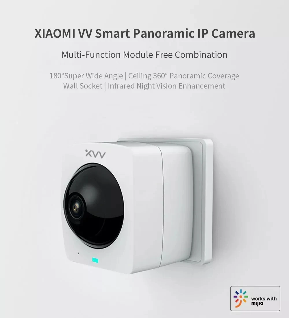 Xiao mi jia XiaoVV ночная версия работа с mi Home App Smart Panora mi c IP камера HD 1080P 360 Panora mi c AI гуманоидное Обнаружение