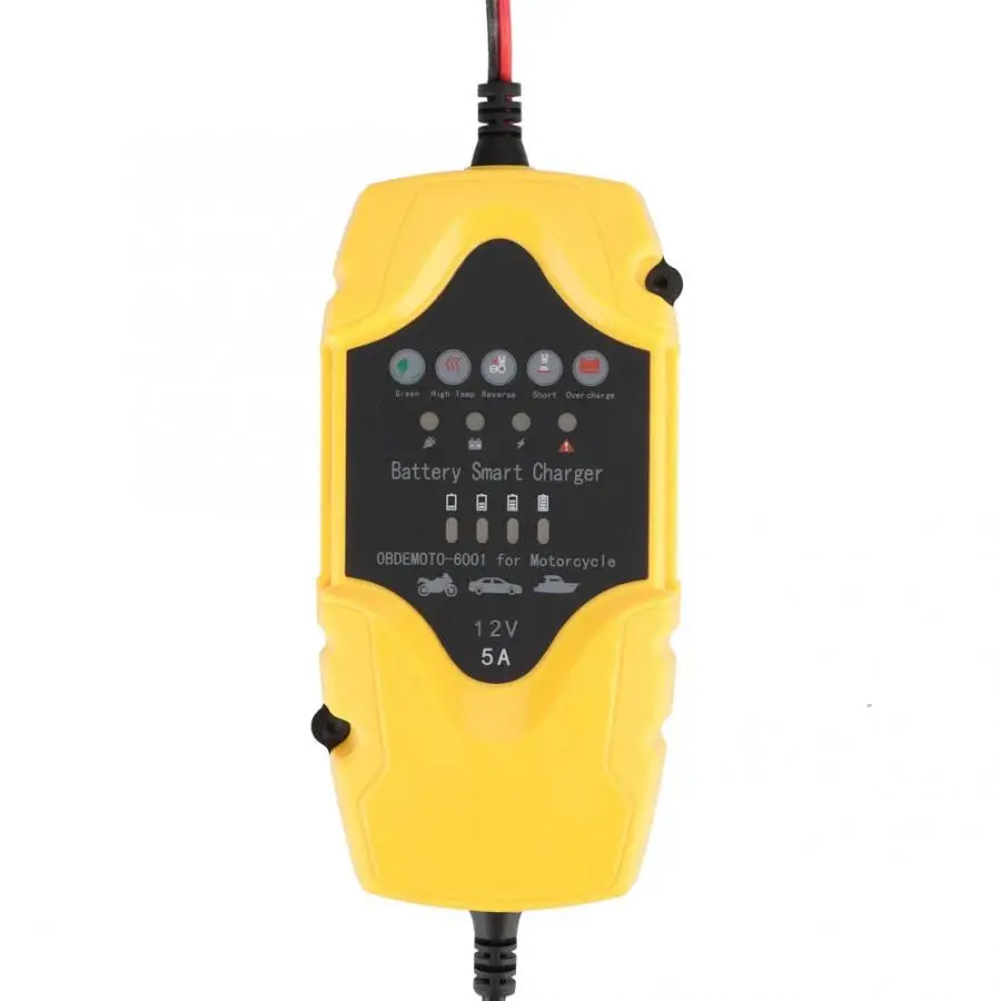 12 V 5A портативный умный автоматический мотоцикл зарядное устройство для мотоцикла