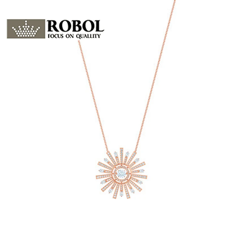 

High Quality 1:1 SWAN New SUNSHINE Sun Pattern Warm Love Attractive Eye Female Necklace Gift for Girls Wholesale 5459593