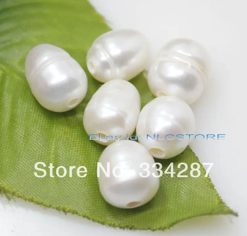 

bulk lot 100pcs 2mm hole natural white freshwater larger growth pearl loose bead