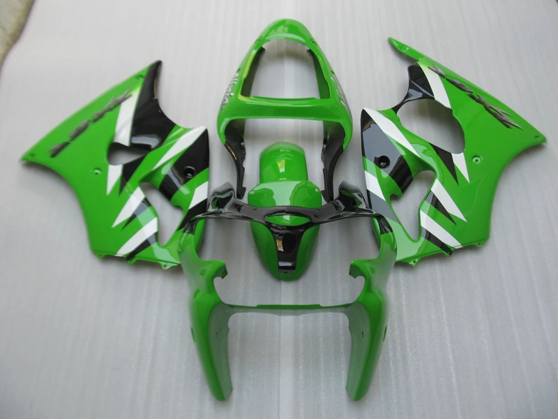 

Injection Mold Fairings For Kawasaki zx6r 2000 2002 2001 00 01 02 plastic full parts green Fairing Kit t16