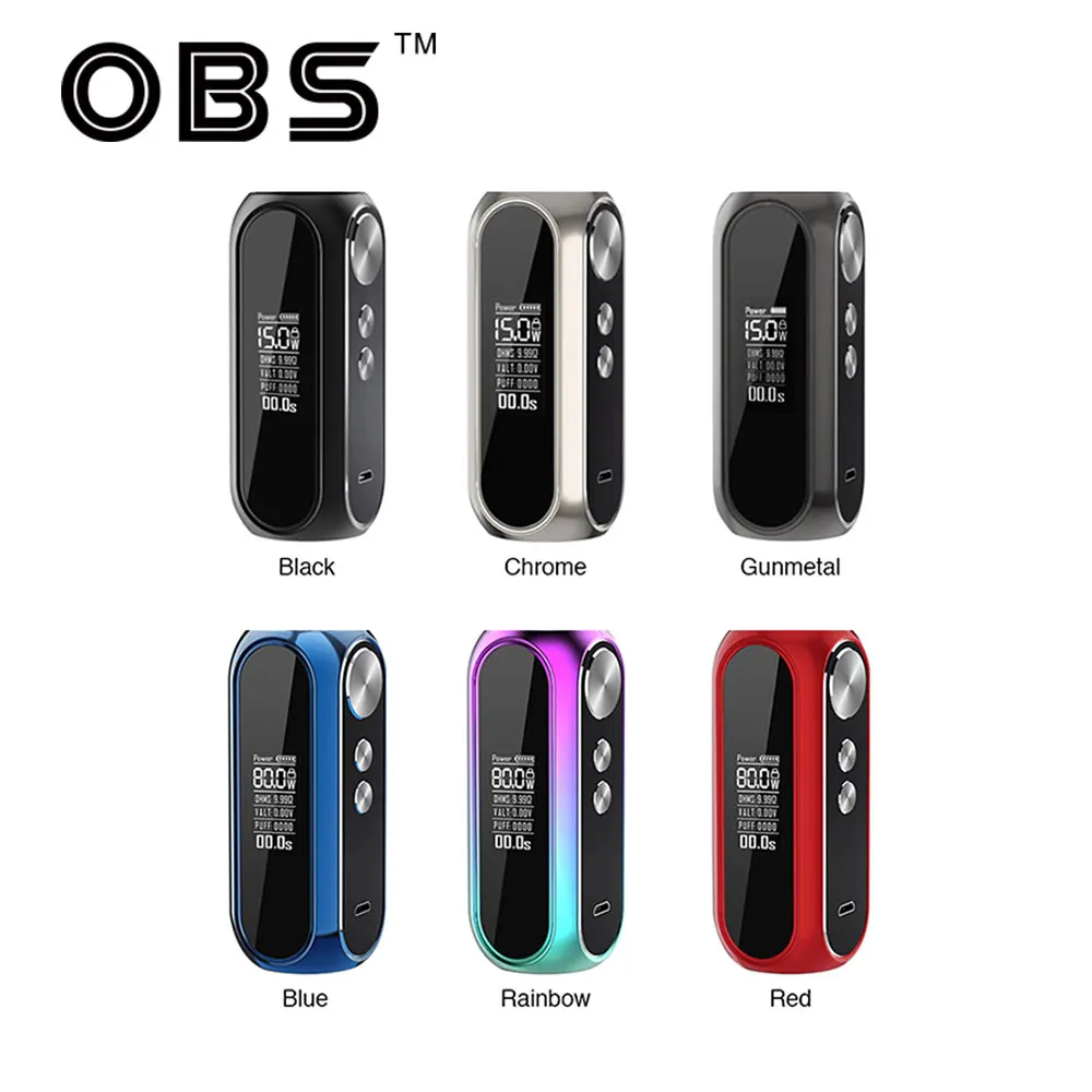 Ceny Oryginalna OBS Cube VW box mod wbudowana bateria 3000mAh maks. Moc wyjściowa 80W tryb VW z inteligentną ochroną