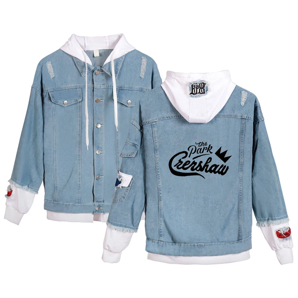 

Great Nipsey Hussle Denim Jean Stitching Jacket Coat Harajuku jeans hoodies wear Clothes fans Nipsey Hussle Hoodies