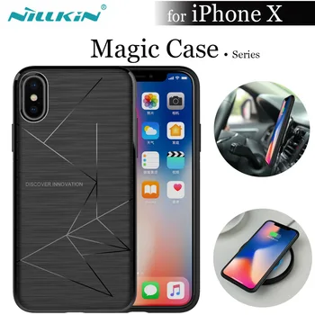 

Nilkin Capa for iPhone X 8 Plus Case Nillkin Magic Case Magnetic Silicone Soft TPU Phone Back Cover for Apple iPhone X 8 Plus
