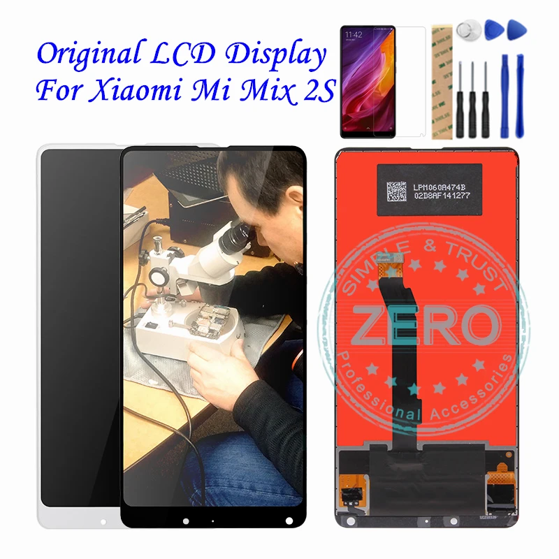 Оригинальный ЖК-дисплей для Xiaomi Mi Mix 2S 10 дюймов сенсорная панель ЖК-дигитайзер в