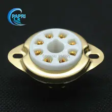Free Shipping 10PCS 8MPC1 G new 8 pin Gold tube sockets ceramic base suitable for EL34