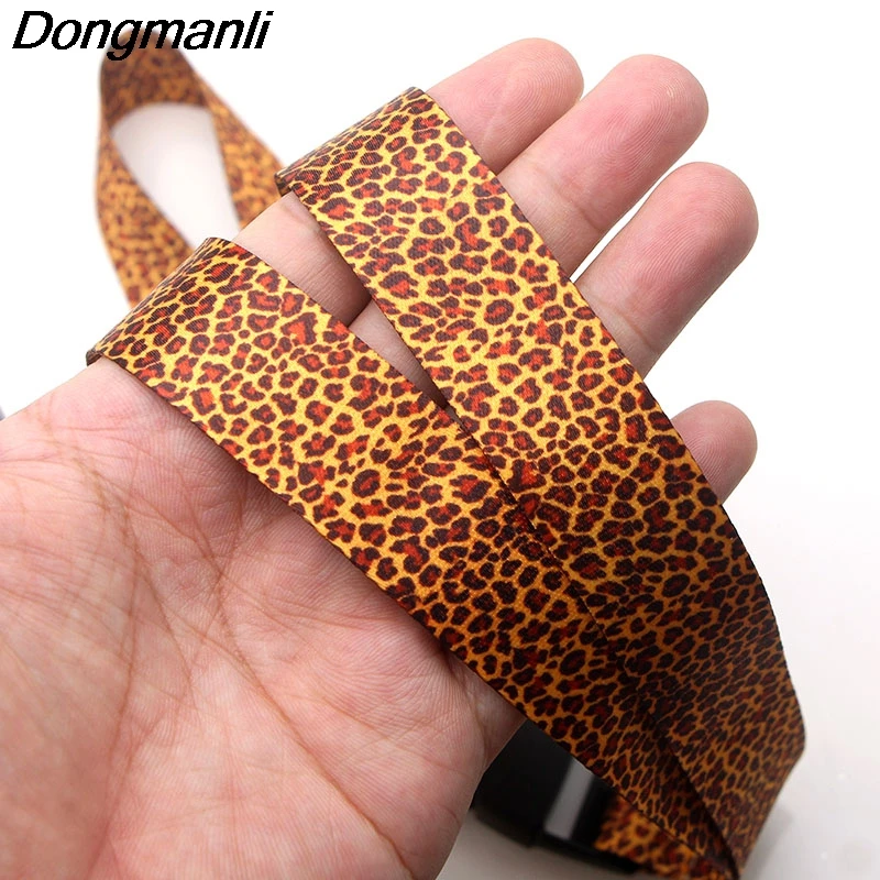 P2800 Dongmanli leopard print Lanyard бейдж ID Lanyards/веревка для мобильного телефона/брелок для ключей, аксессуары для ключей