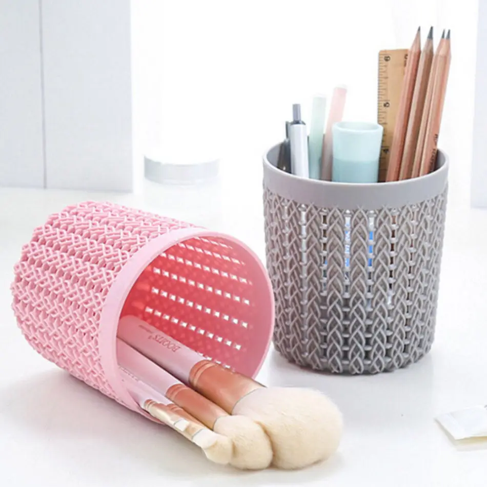 

Hollow Makeup Brush Holder Container Cosmetic Brushes Storage Box Cylinder Empty Holder Cosmetic Brush Bag Organizer Tool