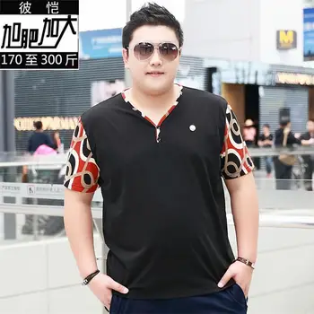 

Plus size 10XL 8XL 6XL 5XL 4X Free Shipping 2018 summer Hot Sale Cotton T shirt men's casual short sleeve V-neck T-shirts