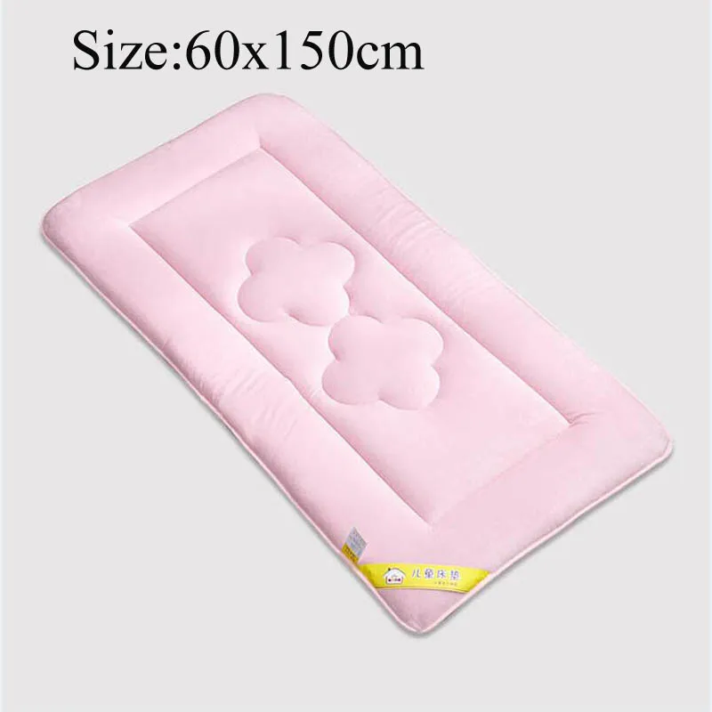 Fashion Newborn Mattress Bed Mat Baby Mattress Crib Toddler Bedding Comfortable Solid Color Washable Crib Sheet - Цвет: Pink(60x150cm)