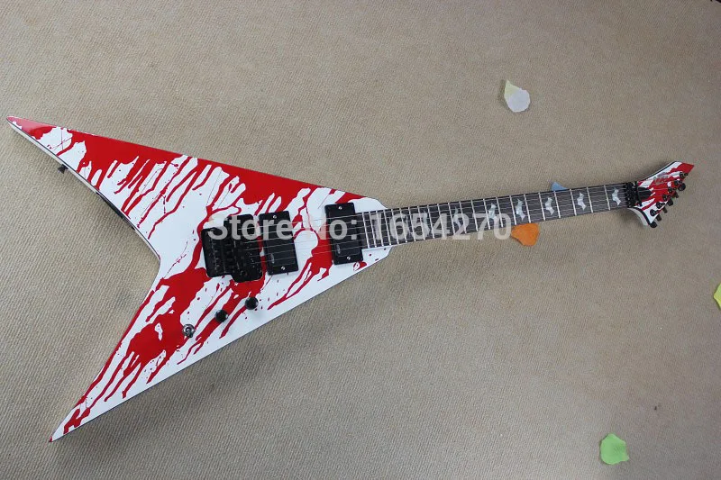 

free shipping hot new arrival ESP blood tears jaw custom electric guitar, james Hetfield ESP guitar .