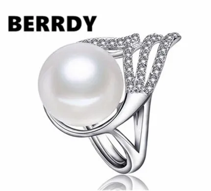Подлинное кольцо из пресноводного жемчуга регулируемое модное кольцо для пальца свадебная вечеринка женские ювелирные изделия