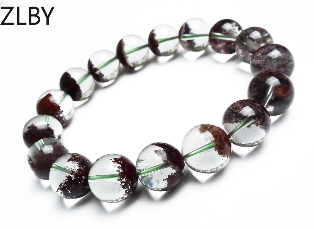 12mm Genuine Natural Red Phantom Quartz Bracelets Women Lady Stretch Healing Crystal Round Bead Bracelet | Украшения и аксессуары