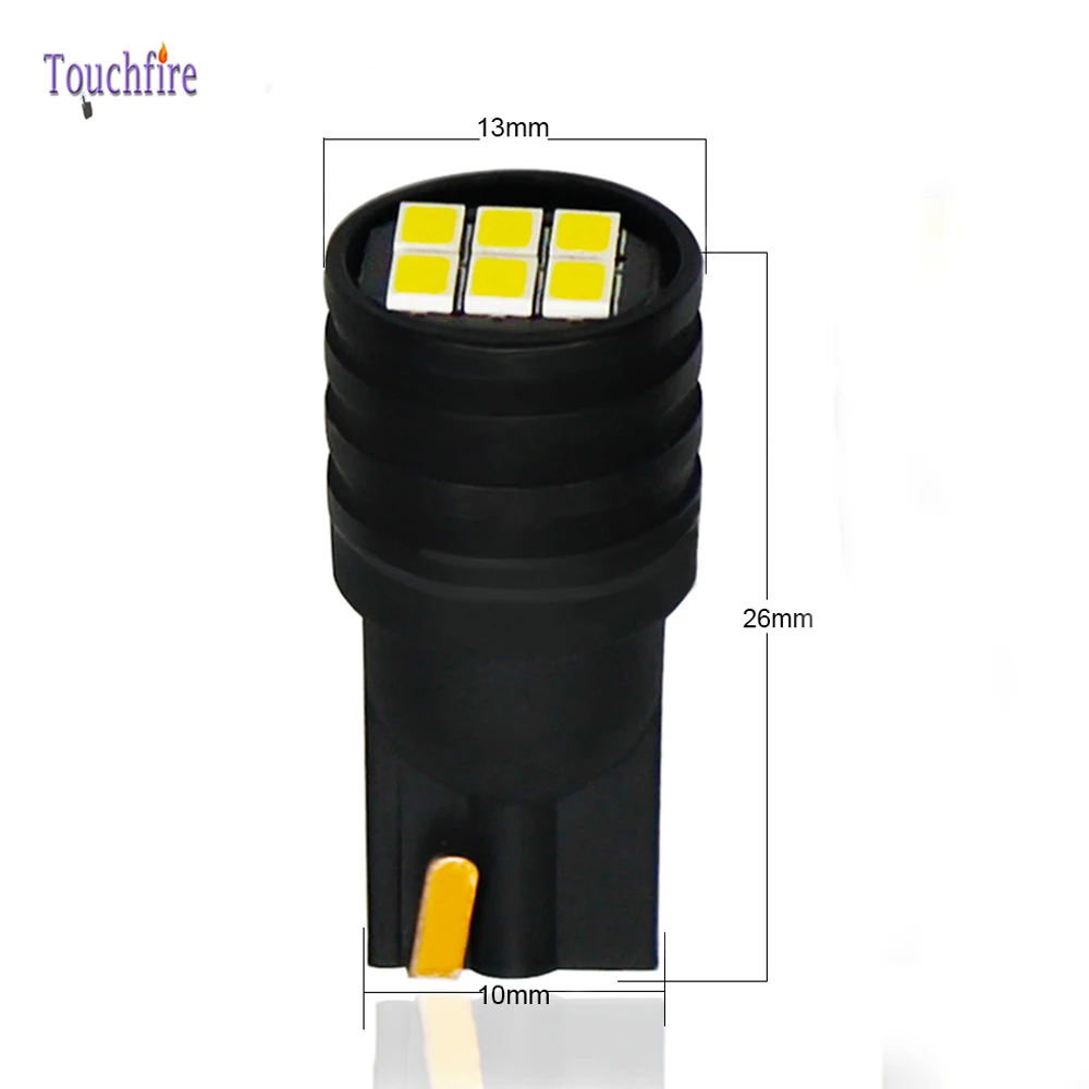 10 шт. автомобильные светодиодсветодиодный лампы T10 W5W 6SMD 194 168 Canbus 12 В|Сигнальная