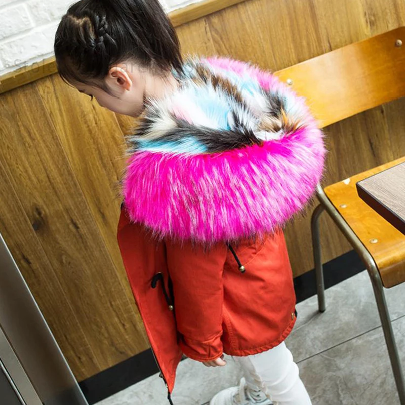 

2018 children's imitation fur coat boy and girl fox fur coat autumn and winter children's fake fur school to overcome new FPC-24