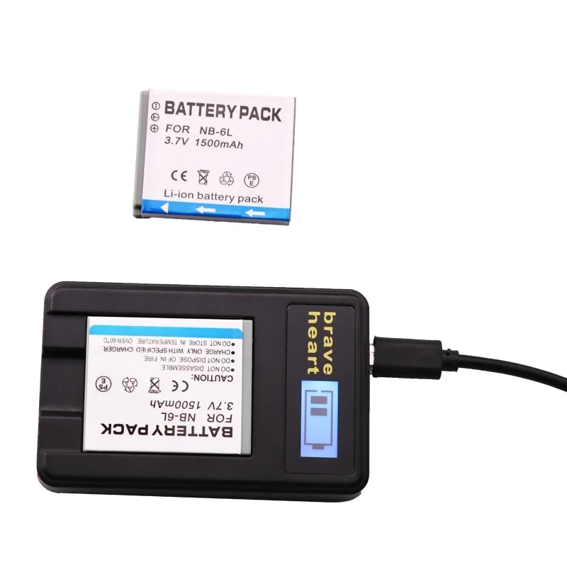 Charger for Canon PowerShot SD4000 SX500 SX260 SX270 3x NB-6L NB-6LH Battery