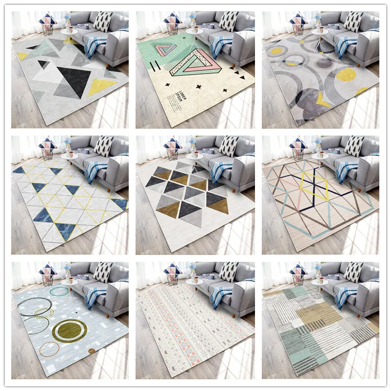 Ковры в скандинавском стиле для гостиной, спальни, дивана, журнального столика, кабинета, прикроватных ковров, с 3D принтом, домашние коврики, alfombra tapis salon