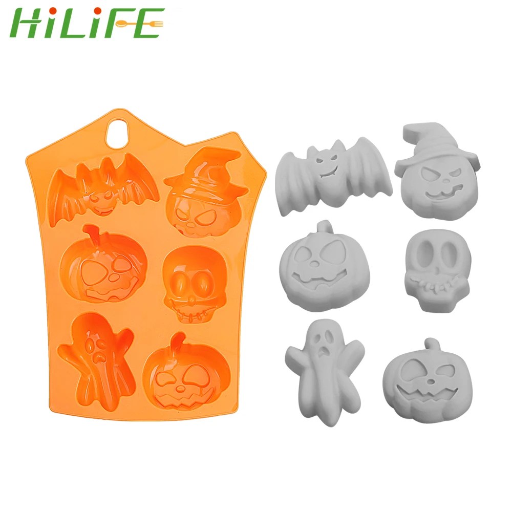 

HILIFE Kitchen Accessories Happy Halloween Pumpkin Skull Cake Silicone Mold Cake Tool Cake Mould Halloween Decoration