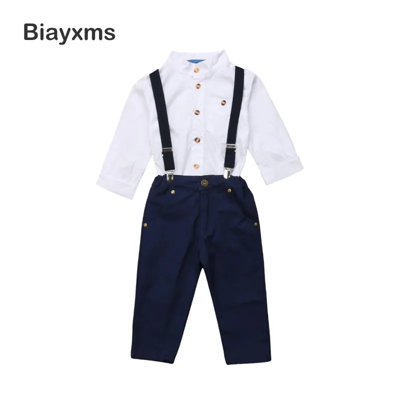 Buy Fashion 2 7Y Kid Baby Boys Clothing Set Children's Clothes White Shirts