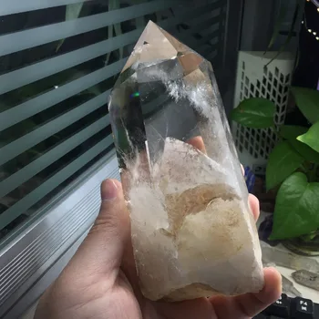 

High Quality Natural Crystal 597g Transparent Quartz Crystal Point Healing Hexagonal Wand Treatment Lucky Stone #A510