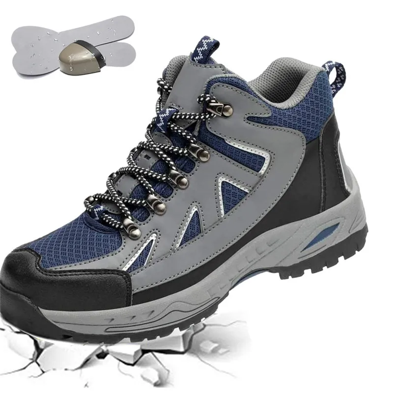 

Foot Protection Steel Toe Men Safety Work Boots Autumn Winter Outdoor Women Anti-piercing Protective Shoes For Sports#291786
