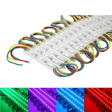 100 шт./лот рекламы подсветка SMD 5050 rgb светодиодный модуль 20 штук в строку DC12V Водонепроницаемый