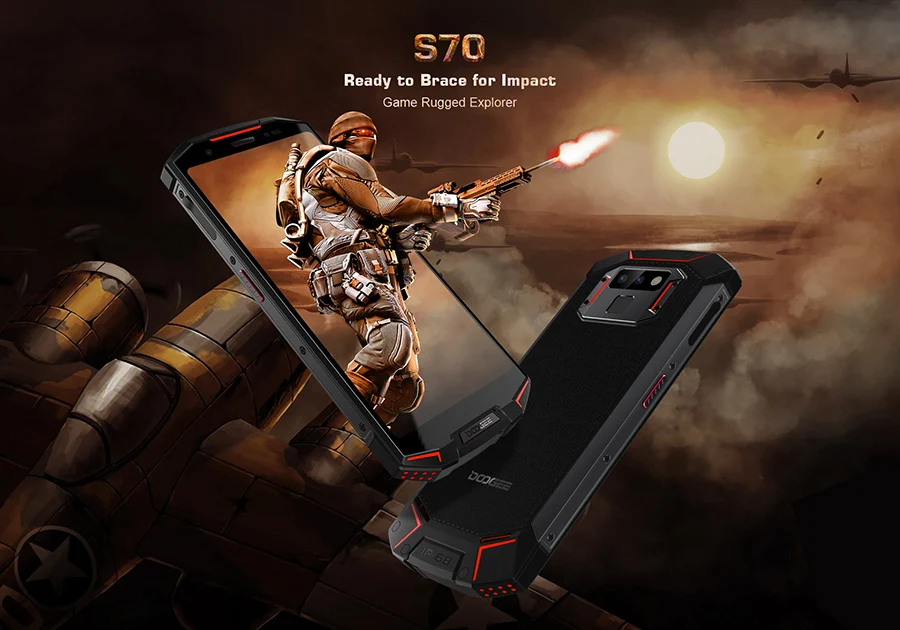 DOOGEE S70 P68/IP69K водонепроницаемый игровой телефон Беспроводная зарядка NFC 5500 мАч 12 В 2 а Быстрая зарядка 5,99 FHD Helio P23 Восьмиядерный 6 ГБ 64 ГБ